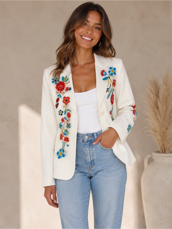 Etcetera Jackets & Blazers - Etcetera Blazer Floral Embroidery